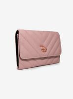 Disney Signature D Rose Gold Vegan Leather Foldover Wallet