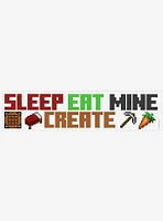 Minecraft Eat Sleep Mine Create Peel & Stick Wall Decals