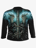 Flaming Spine Allover Long-Sleeve T-Shirt