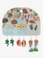 Frog Mushroom Terrarium Earring Set