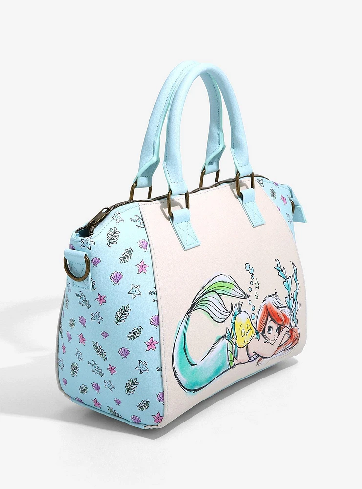 Loungefly Disney The Little Mermaid Ariel & Flounder Satchel Bag