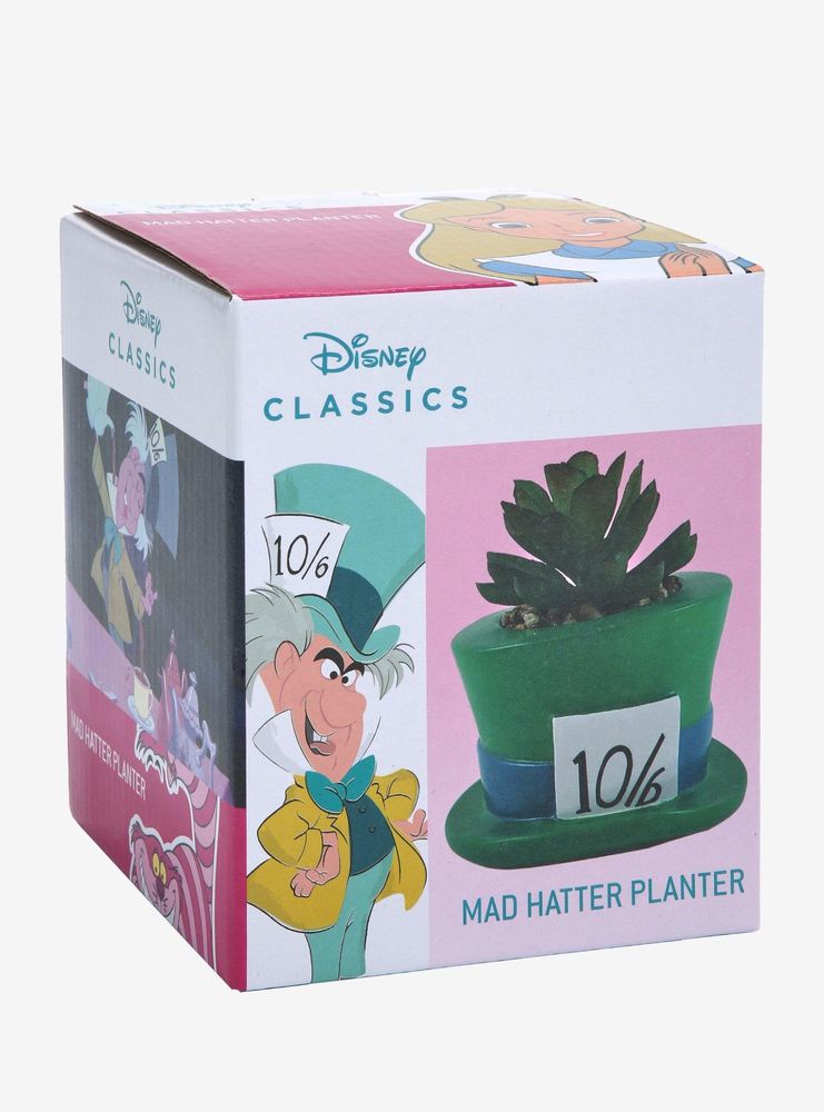 Disney Alice in Wonderland Mad Hatter Faux Succulent Planter
