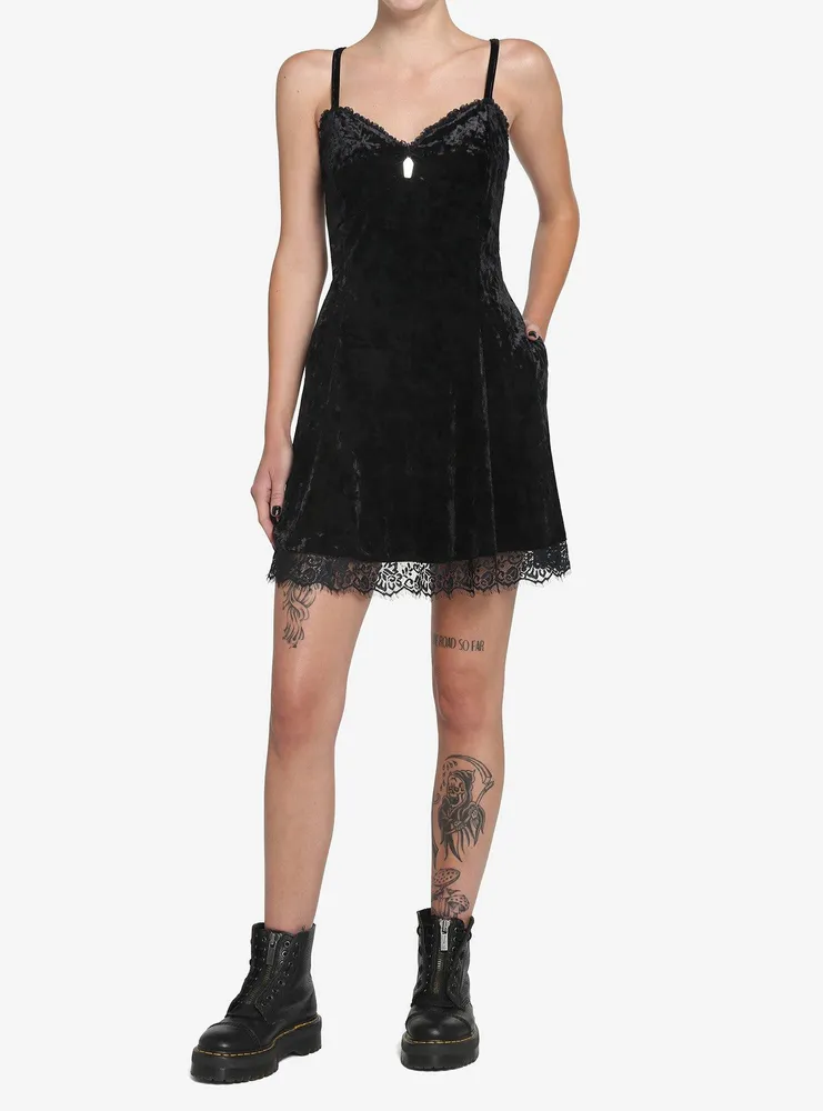 Black Velvet Slip Dress