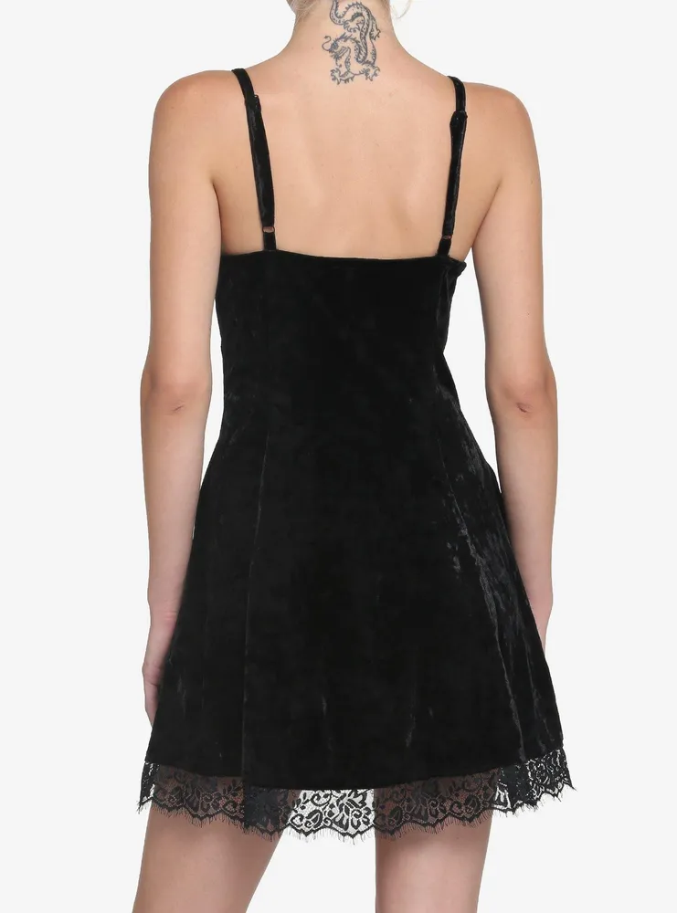 Black Velvet Slip Dress
