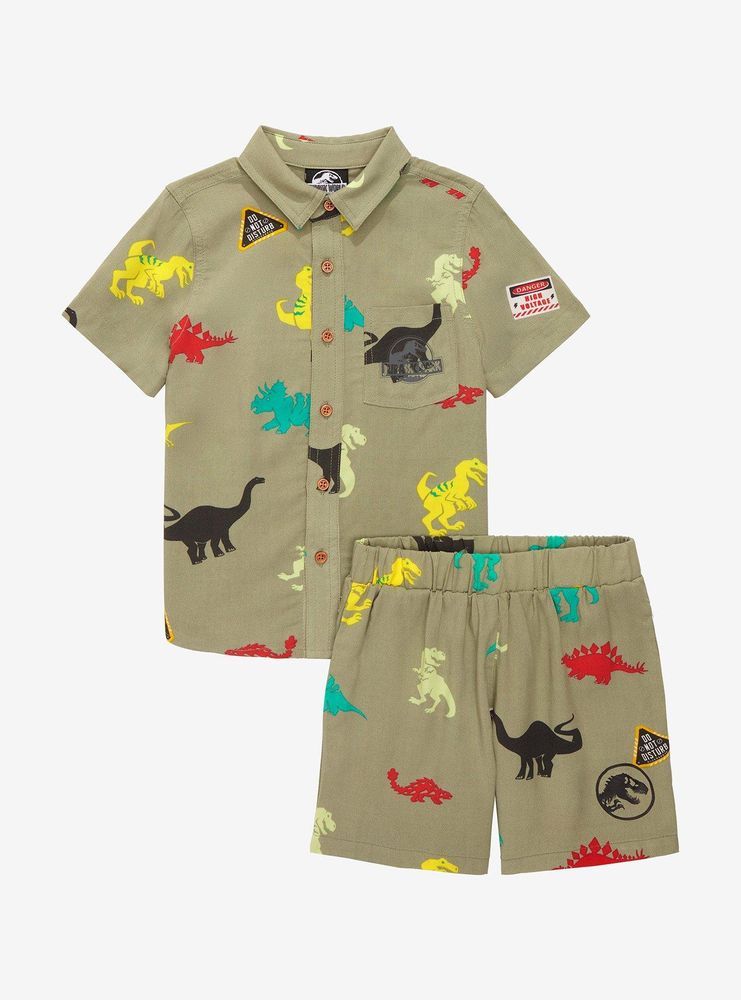 Jurassic Park Dinosaurs Allover Print Toddler Shorts - BoxLunch Exclusive