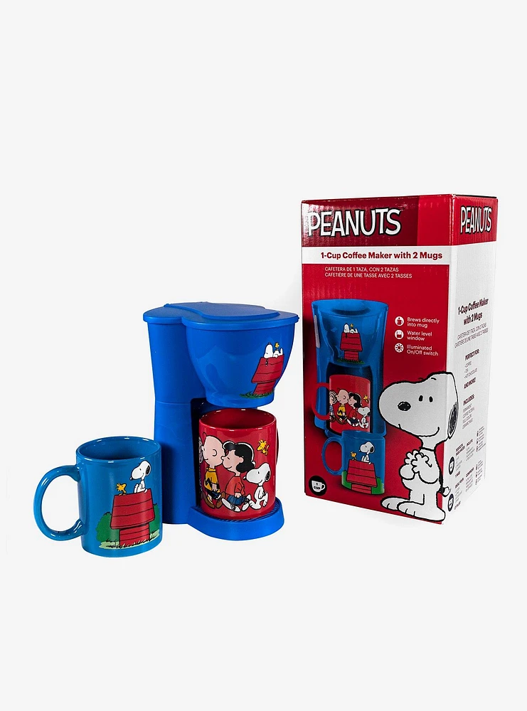 Peanuts Snoopy Woodstock And Friends Two Mug Coffee Maker