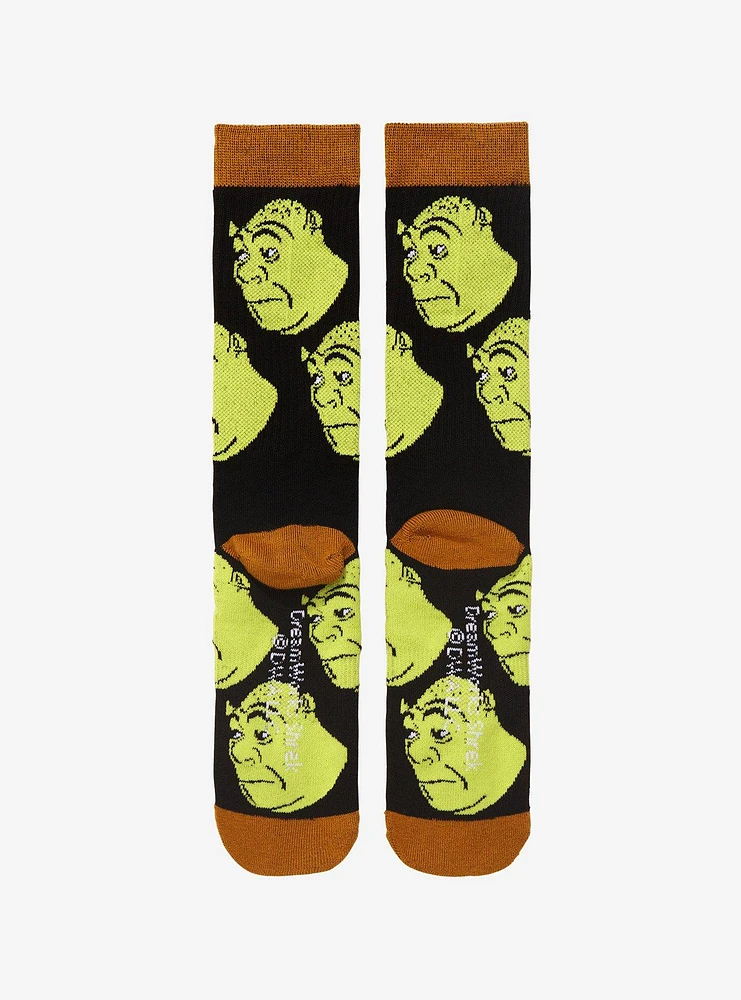 Shrek Meme Face Crew Socks