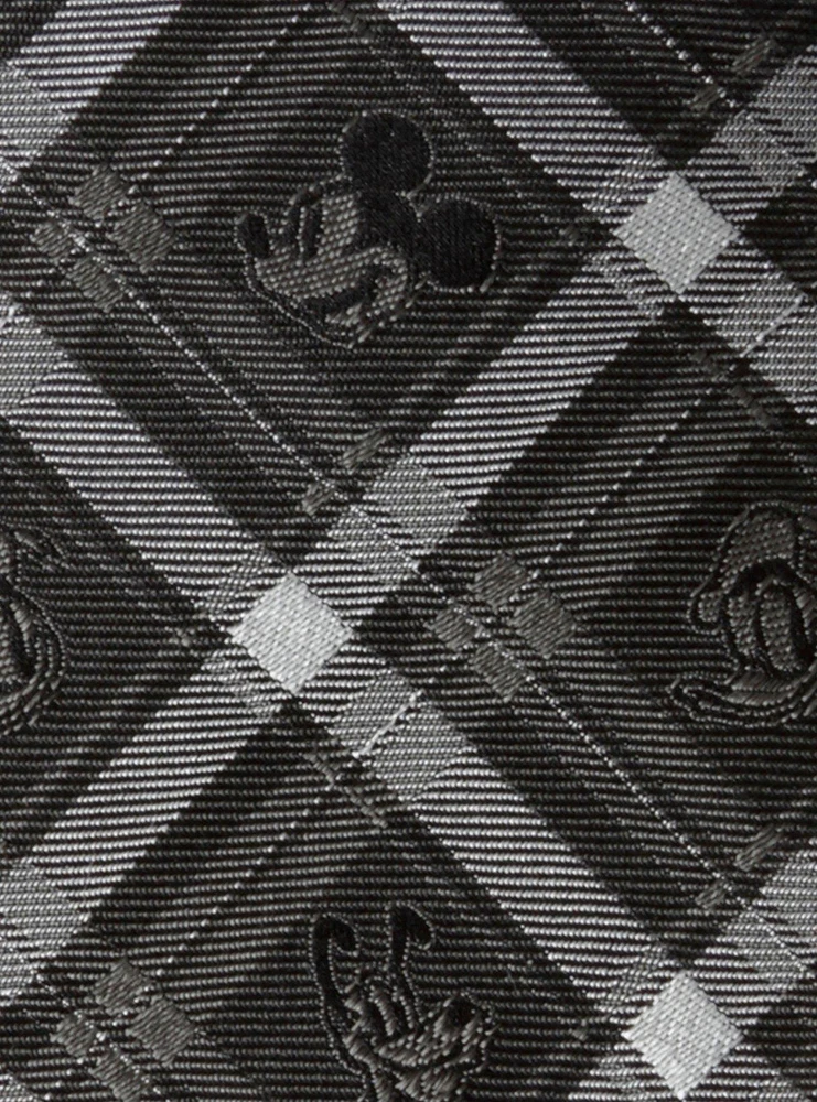 Disney Mickey Mouse Mickey & Friends Charcoal Plaid Tie