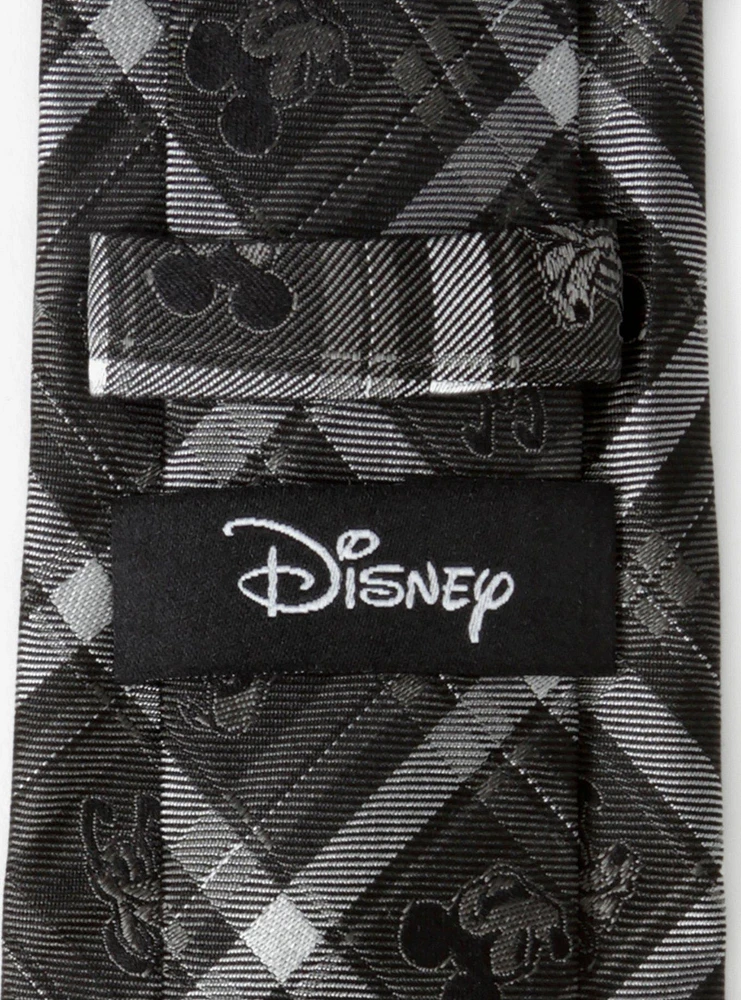 Disney Mickey Mouse Mickey & Friends Charcoal Plaid Tie