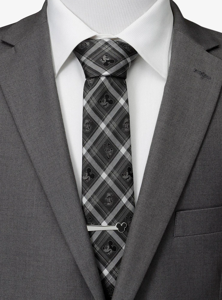Disney Mickey Mouse Mickey & Friends Charcoal Plaid Tie