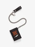 Halloween Trick Or Treat Or Die Trifold Chain Wallet