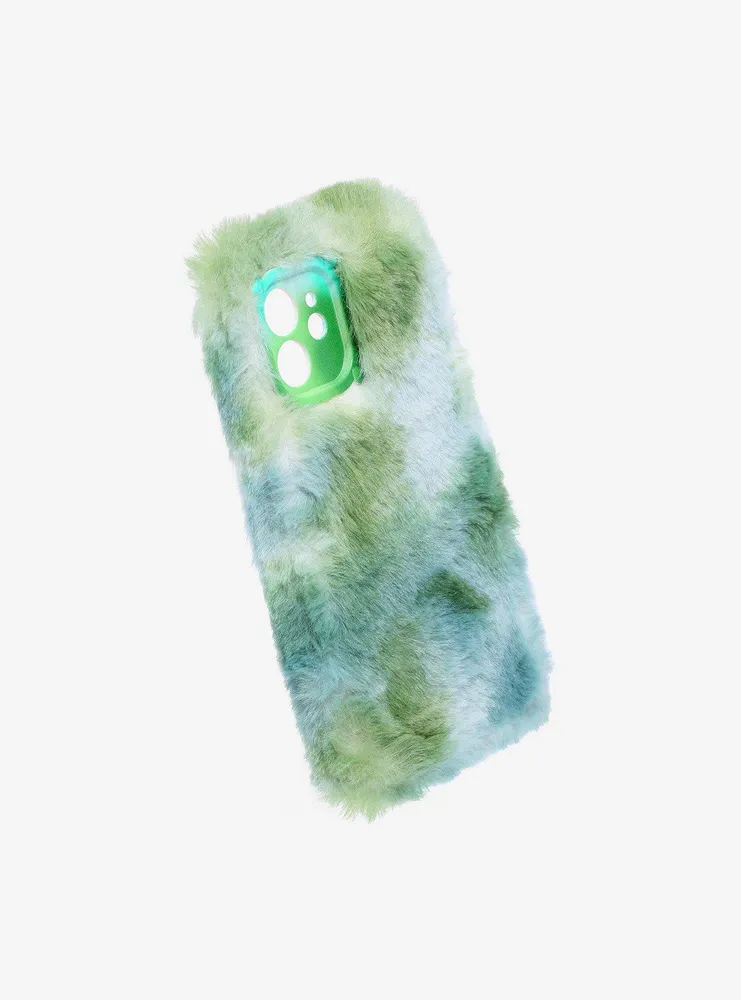 Green Fuzzy Phone Case For iPhone 12