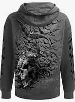 Bat Skull Hoodie Charcoal