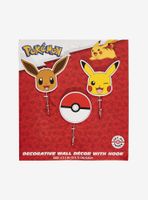 Pokémon Pikachu Eevee & Poké Ball Wall Hook Set