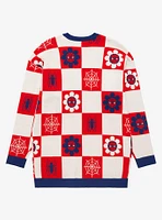 Marvel Spider-Man Floral Checkered Women's Cardigan - BoxLunch Exclusive