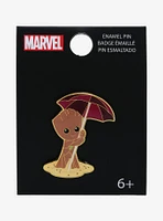Loungefly Marvel Guardians of the Galaxy Baby Groot Beach Umbrella Enamel Pin - BoxLunch Exclusive