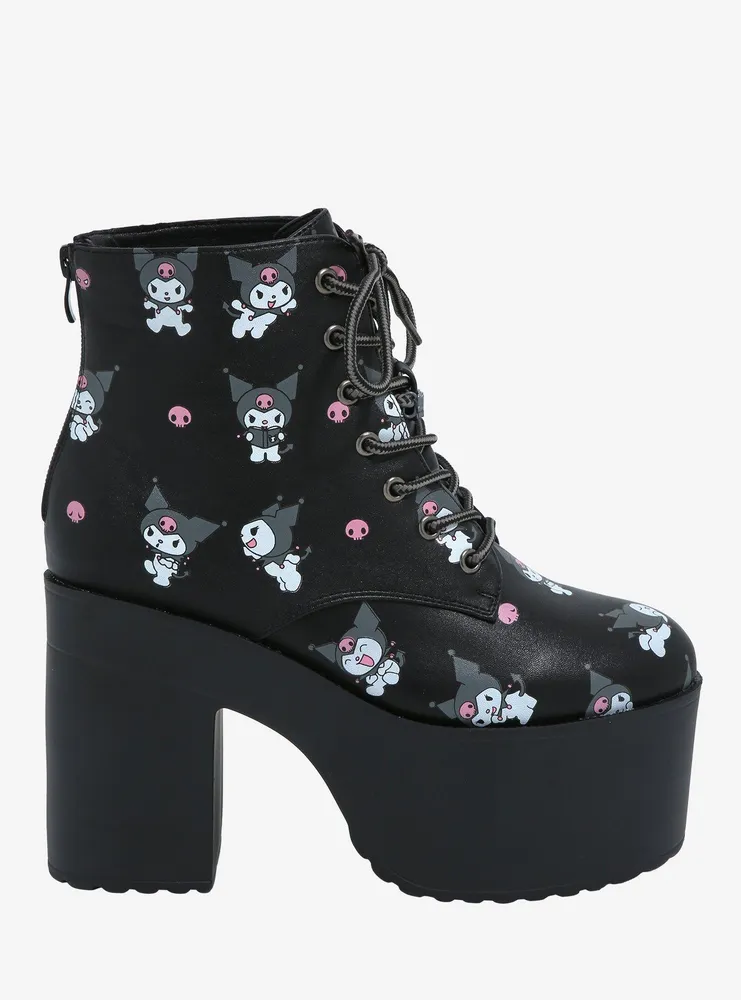 Kuromi Lace-Up Platform Boots