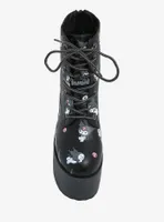 Kuromi Lace-Up Platform Boots