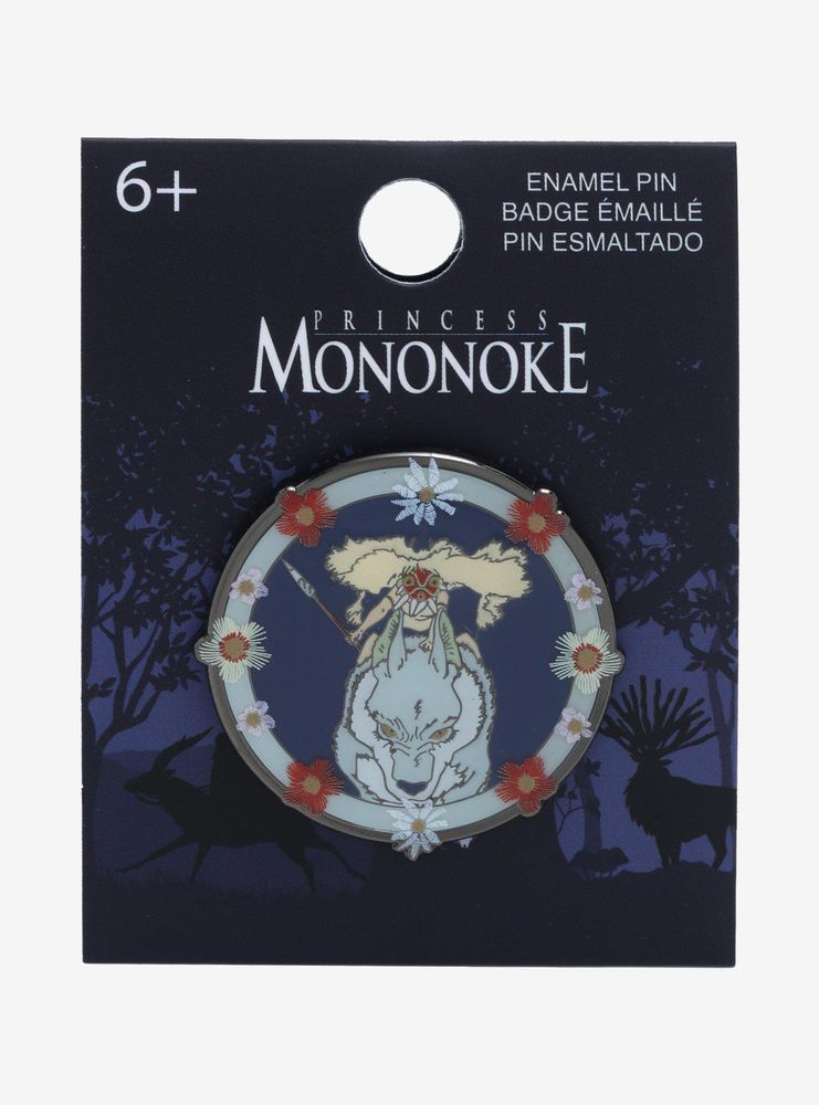 Loungefly Studio Ghibli Princess Mononoke San Stained Glass Enamel Pin - BoxLunch Exclusive
