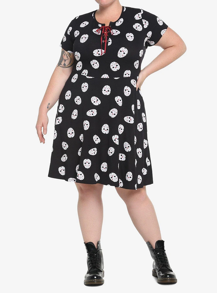 Friday The 13th Jason Mask Skater Dress Plus