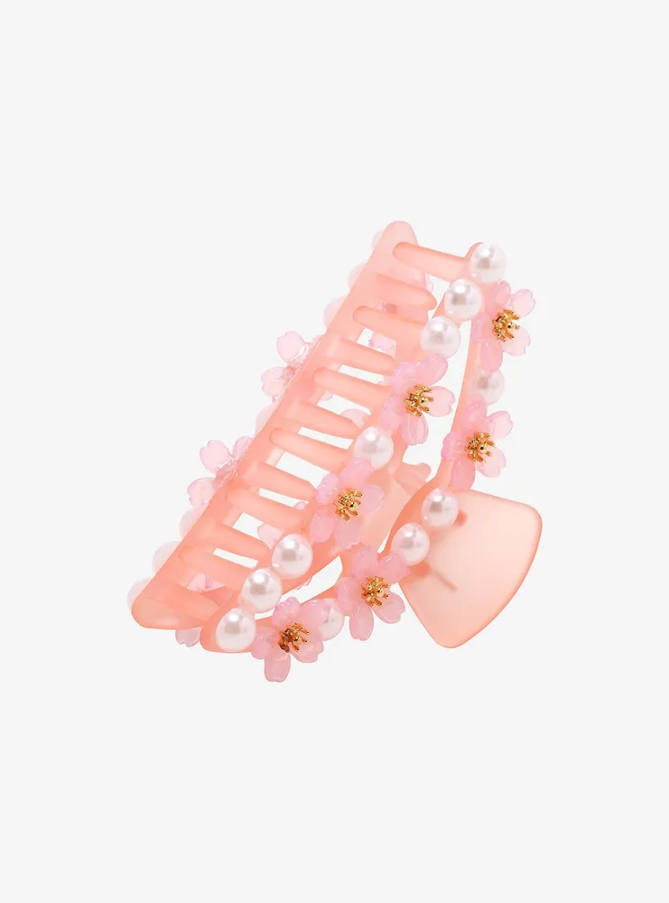 Pink Sakura Pearl Hair Clip