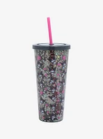 Kuromi Skull Glitter Acrylic Travel Cup