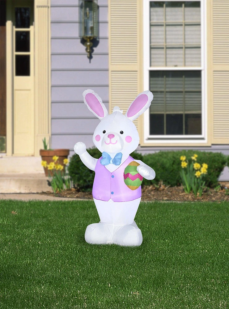 Airblown Inflatable Easter Bunny with Decorated Egg