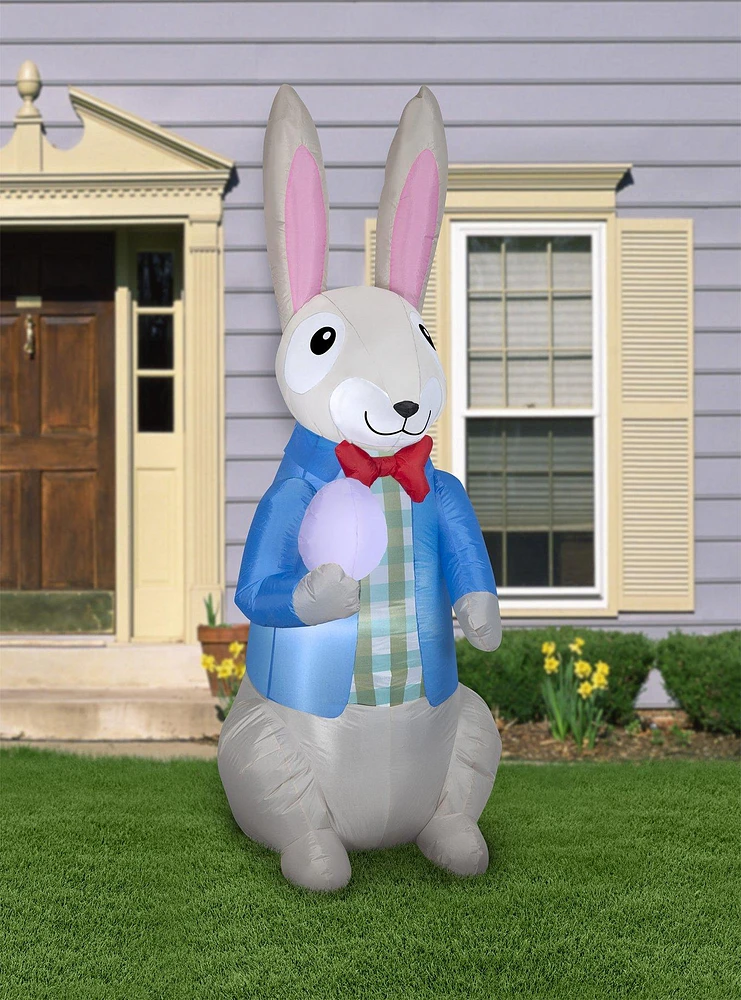Airblown Inflatable Dapper Easter Bunny with Egg