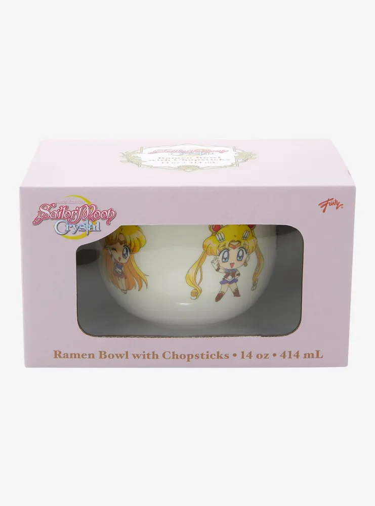 Sailor Moon Crystal Chibi Sailor Guardians Ramen Bowl with Chopsticks 