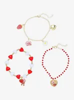 Strawberry Shortcake Heart Charm Bracelet Set
