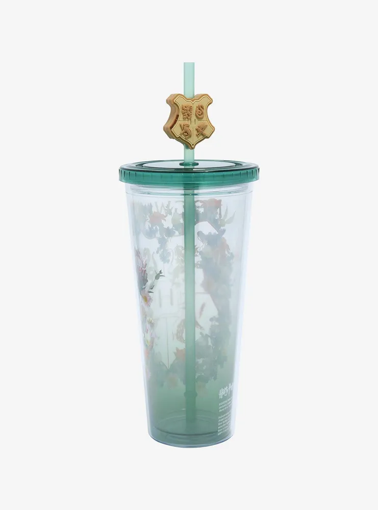 Harry Potter Hogwarts Floral Acrylic Travel Cup