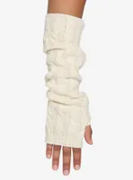 Cream Cable Knit Arm Warmers