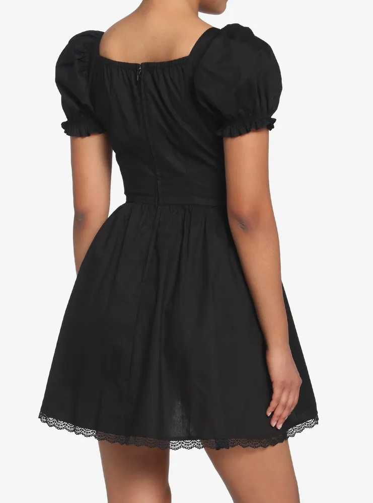 Black Corset Grommet Dress