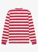 Nintendo Kirby Sitting Portrait Striped Long Sleeve T-Shirt - BoxLunch Exclusive