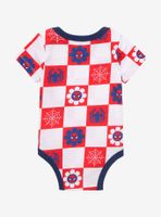 Marvel Spider-Man Retro Checkered Infant One-Piece - BoxLunch Exclusive