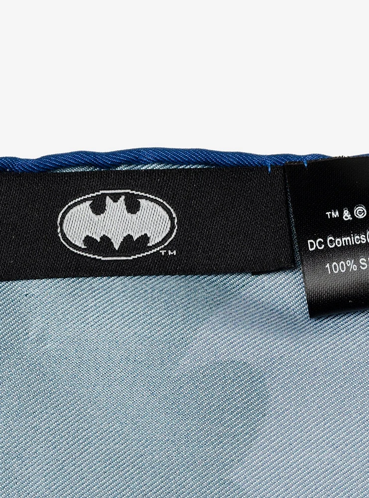 DC Comics Batman Multi Motif Blue Pocket Square