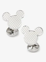 Disney Mickey Mouse Silhouette Basket Weave Cufflinks