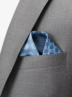 DC Comics Superman Multi Motif Blue Pocket Square