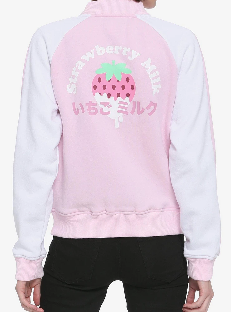 Strawberry Milk Girls Bomber Jacket