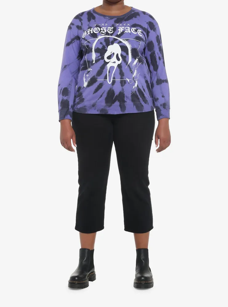 Scream Ghost Face Tie-Dye Girls Sweatshirt Plus