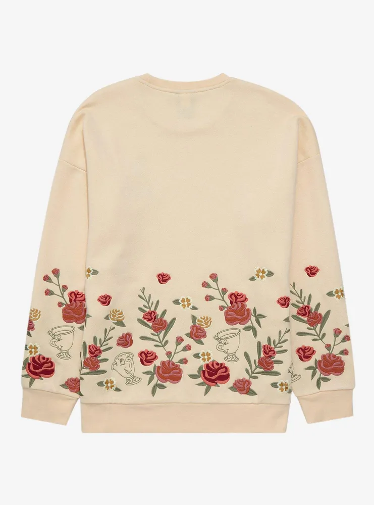 Disney Beauty and the Beast Belle Floral Women's Crewneck - BoxLunch Exclusive