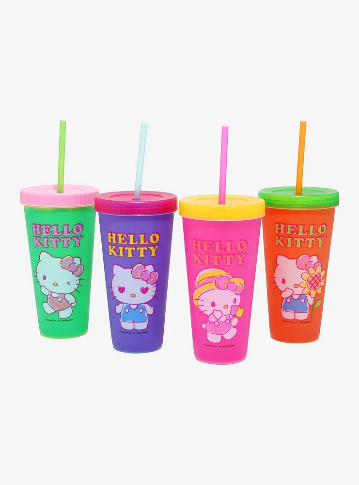 Hello Kitty Color-Changing Acrylic Travel Cup Set