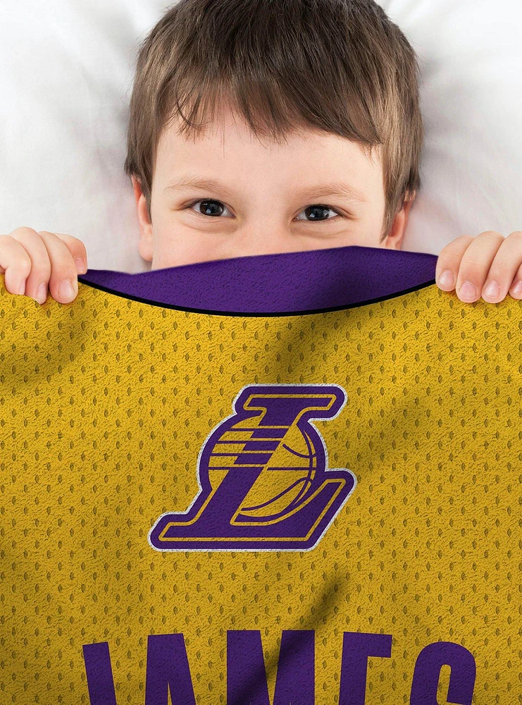 NBA Los Angeles Lakers LeBron James Plush Throw