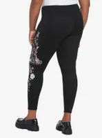 Harry Potter Deathly Hallows Floral Leggings Plus Size