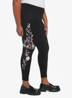 Harry Potter Deathly Hallows Floral Leggings Plus Size