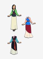 Loungefly Disney Mulan Magnetic Outfits Enamel Pin