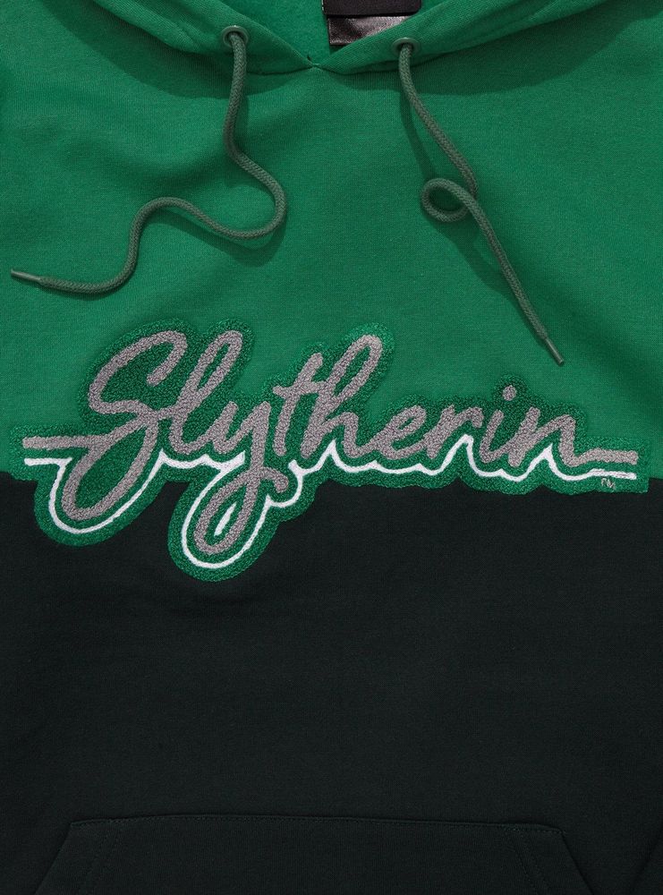 Harry Potter Slytherin Crest Panel Hoodie - BoxLunch Exclusive