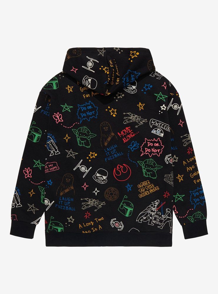Star Wars Doodle Icons Allover Print Hoodie