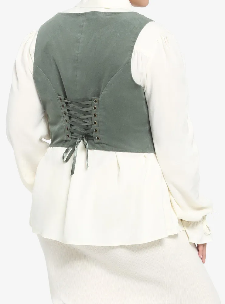 The Lord Of Rings Embroidered Girls Button-Up Vest Plus