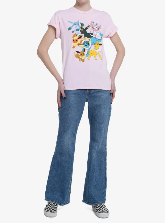 Girl's Pokemon All About Eeveelutions Crop Top T-shirt : Target